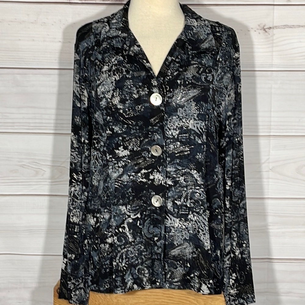 Chico’s Travelers Twilight Shadows Gwendolyn Jacket Size 16/XL/Chico’s 3